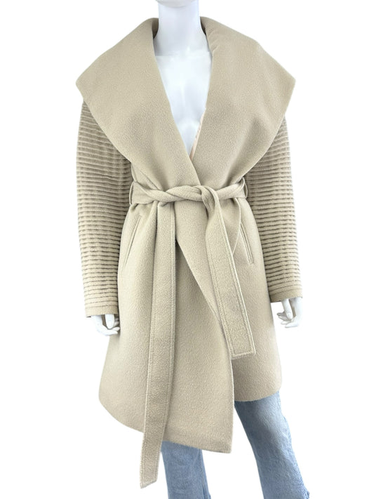 SENTALER Tan Alpaca Wool Trench Coat Size M