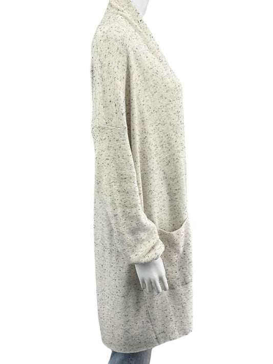 EILEEN FISHER Ivory Organic Cotton Sweater Duster Cardigan Size M
