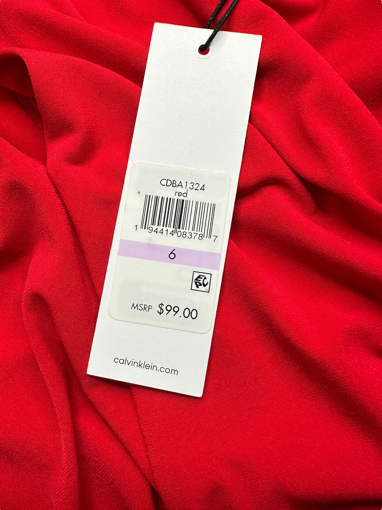 Calvin Klein NWT Red Mini Dress Size 6