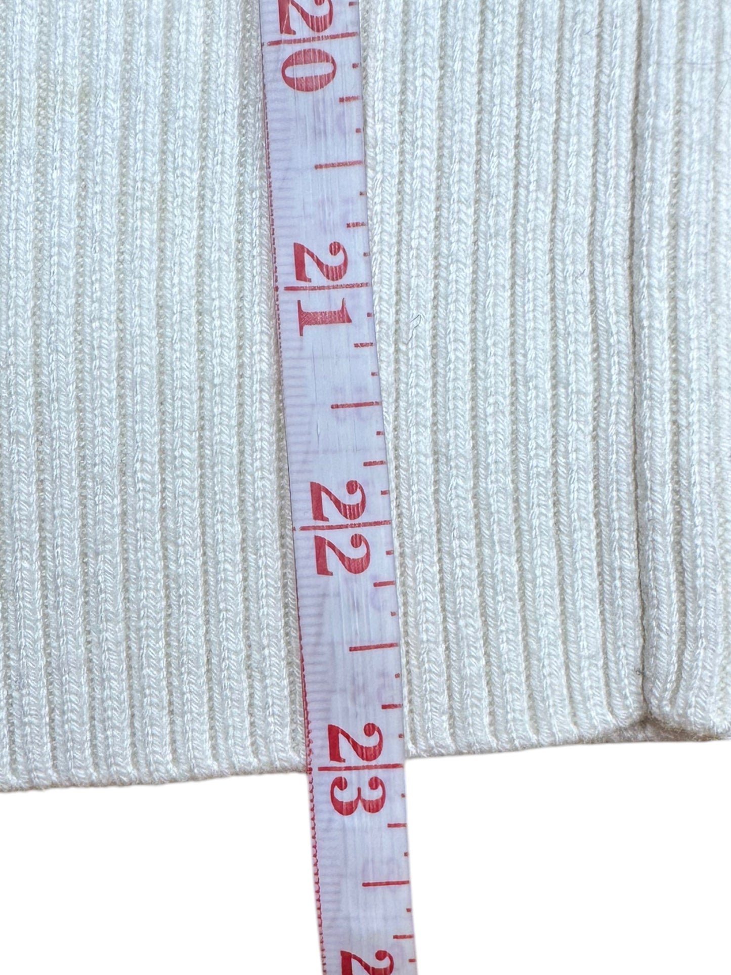 White House Black Market Cream Cable Knit Jacket Size M
