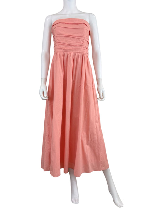 WAYF NWT Coral Sammie Pleat Strapless Sundress Size L