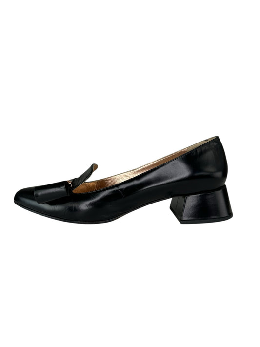Max Mara Black Leather Colomba Pumps Size 39