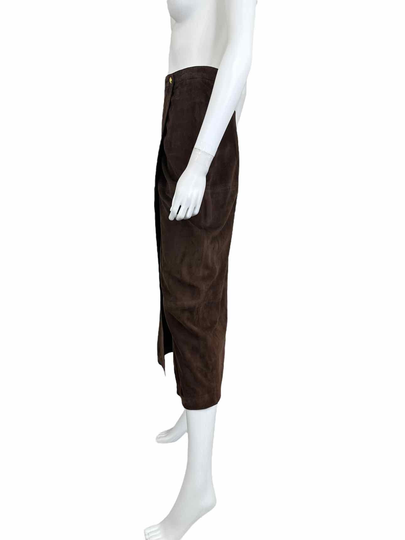 ESCADA NWT Brown Suede Maxi Skirt Size 4