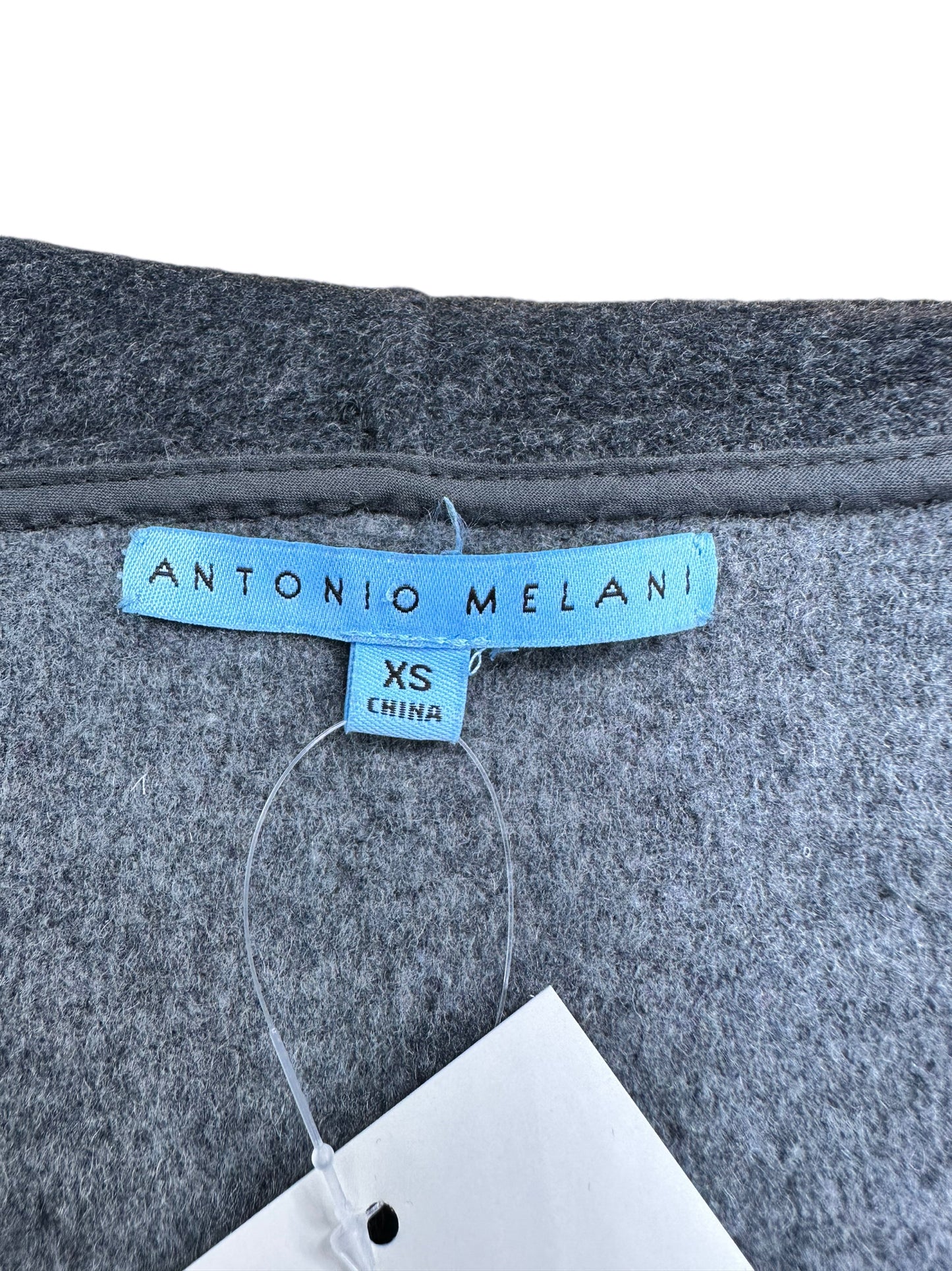 ANTONIO MELANI Grey Wool Waterfall Coat Size XS