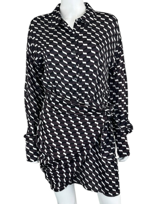 L'Academie Purple Geo Print Mini Dress Size S