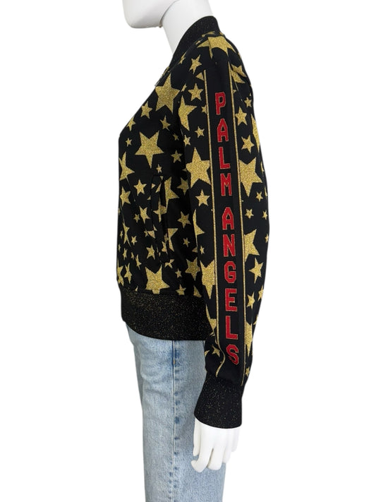 PALM ANGELS Black Star Bomber Jacket Size S