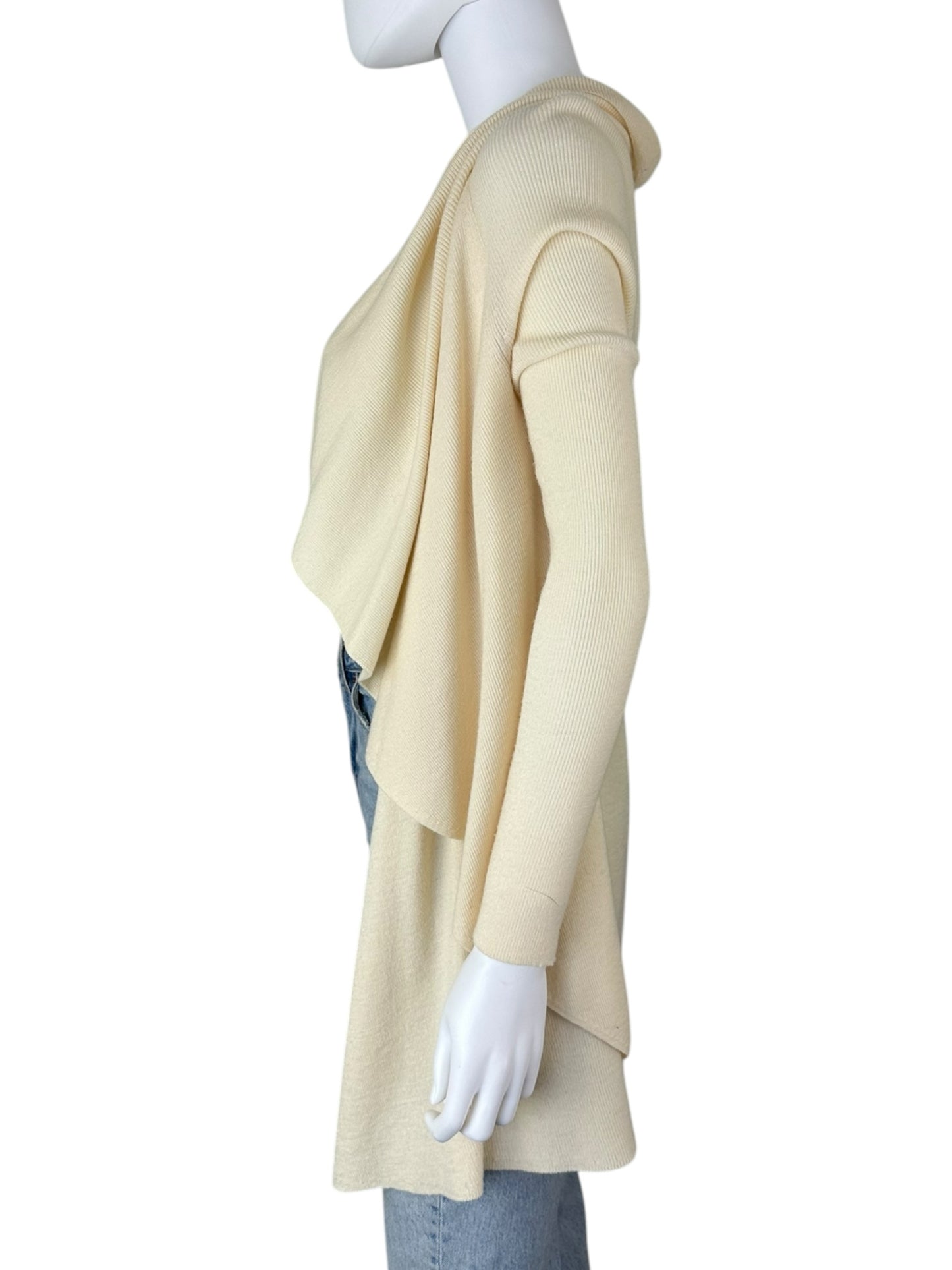Theory Cream Wool Sweater Cardigan Size L