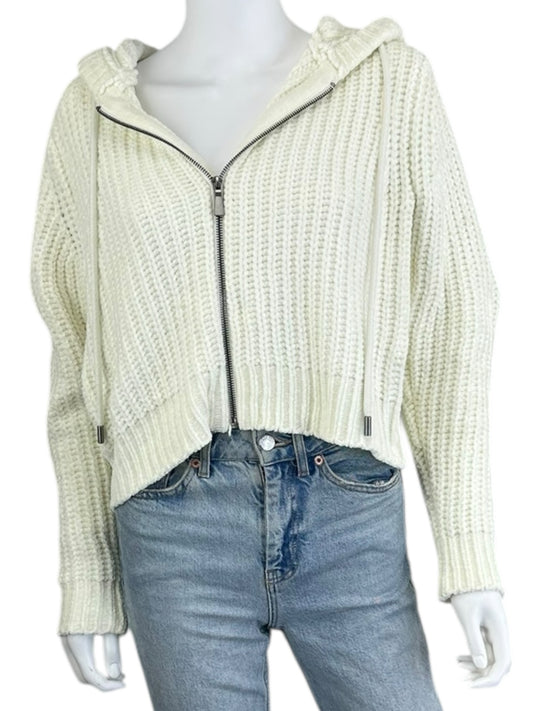 bella dahl Ivory Chenille Sweater Jacket Size S