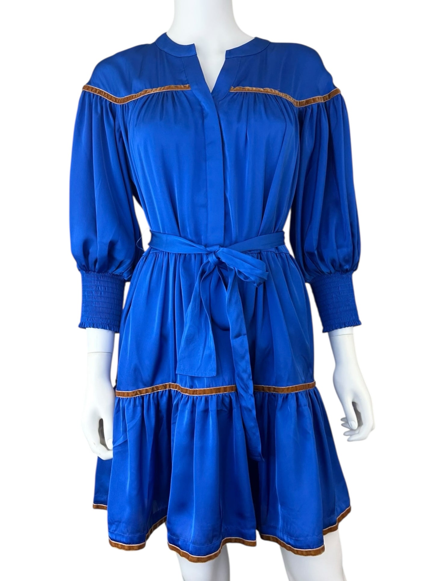 Alden Adair Cobalt Blue Charlotte Mini Dress Size XS