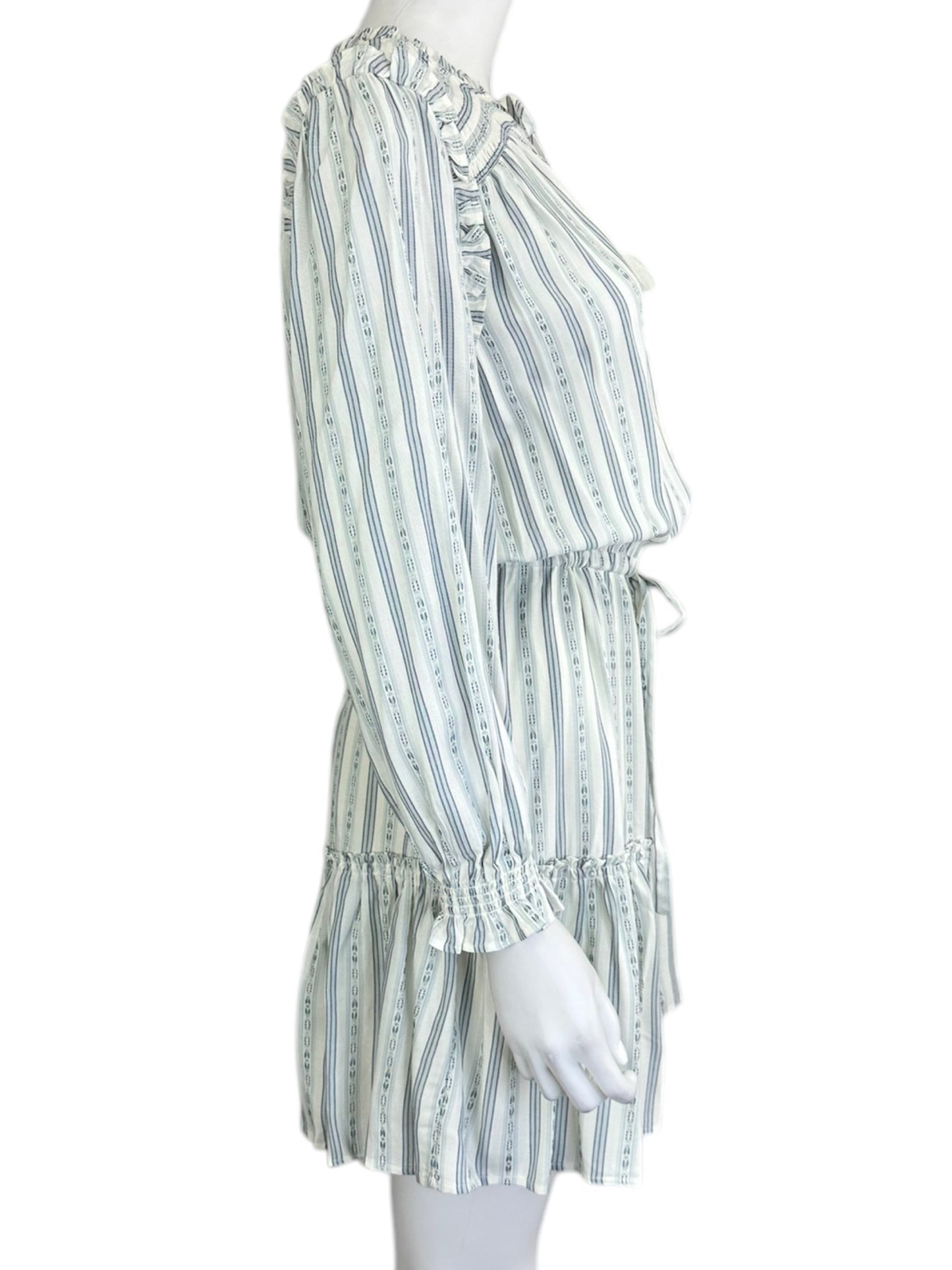 PAIGE Blue Striped Mini Dress Size M