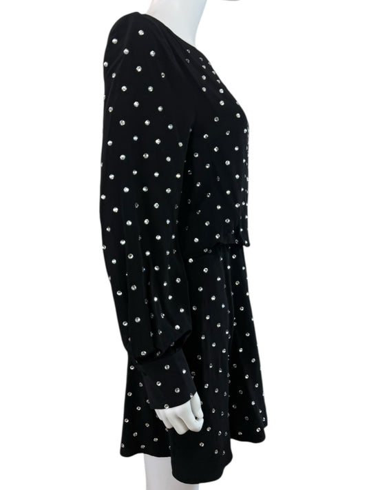 ZARA NWT Black Into the Night Cocktail Dress Size L