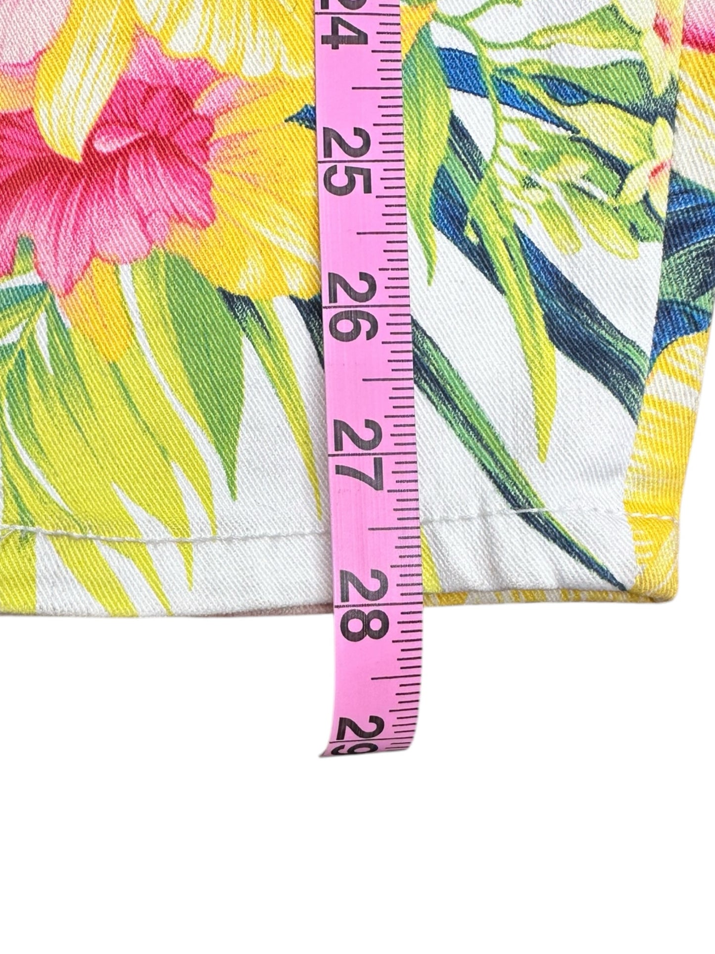 Tommy Bahama Floral Cropped Jeans Size 4