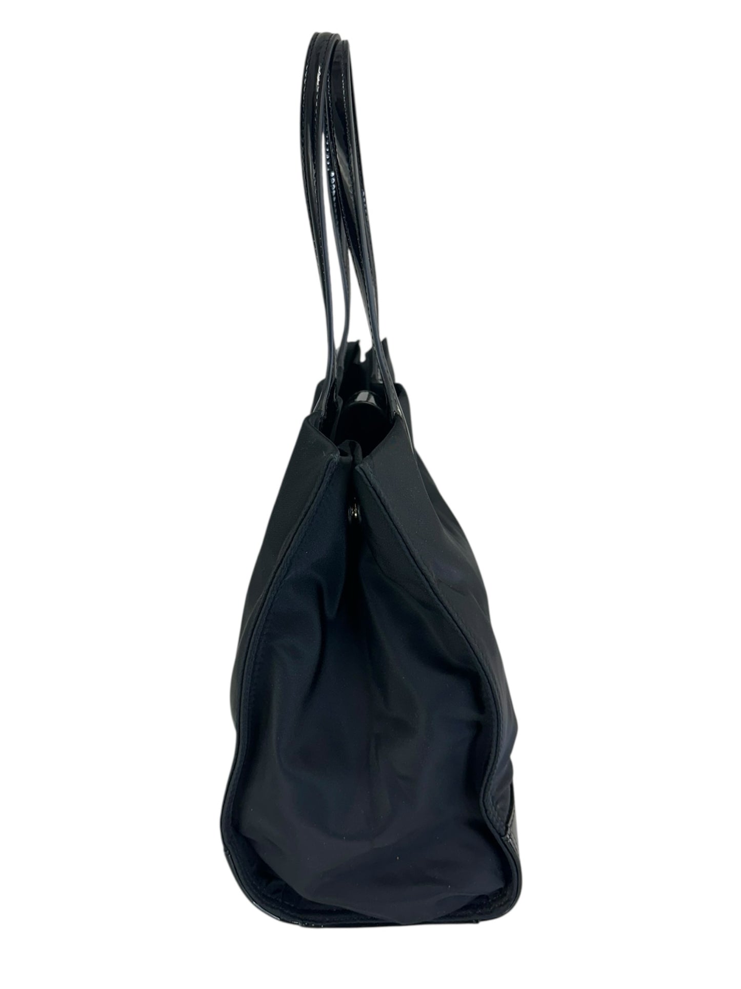 Tory Burch Black 'mini ella patent tote bag' Designer Handbag