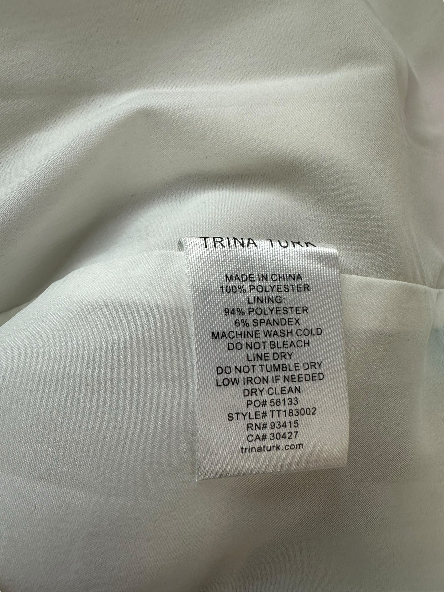 trina TRINA TURK Ivory Floral Lace Mini Cocktail Dress Size M