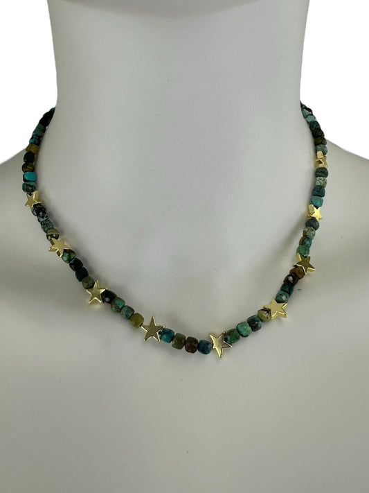 Dark Green Star Necklace