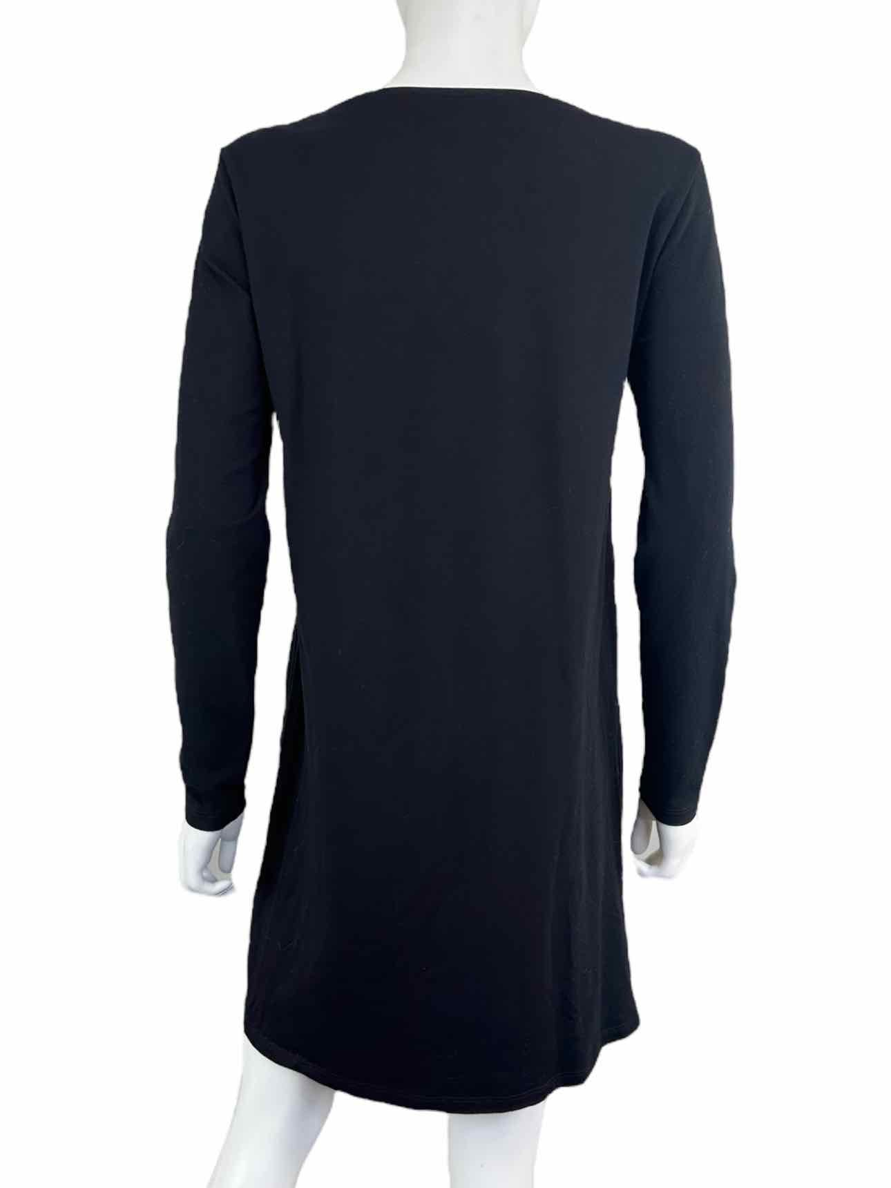 EILEEN FISHER Black Stretch Knit Mini Dress Size XS