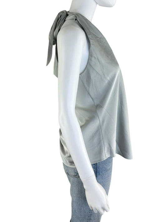Reiss NWT Grey Satin Lovell Halter Blouse Size 6