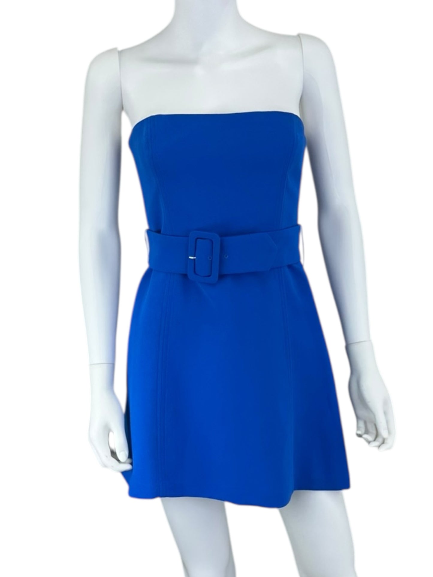 AMANDA UPRICHARD Blue Strapless Mini Cocktail Dress Size S