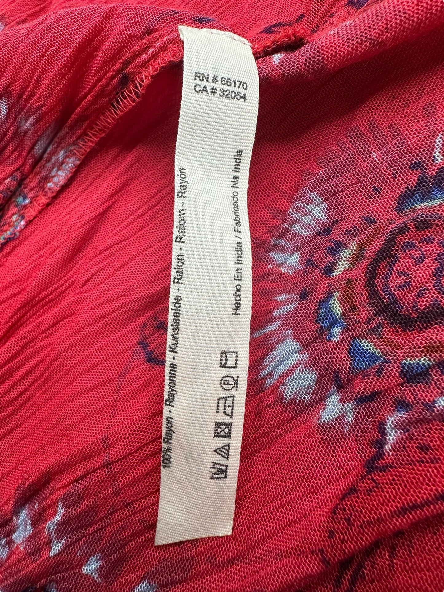 Free People Red Floral Sundress Size XS