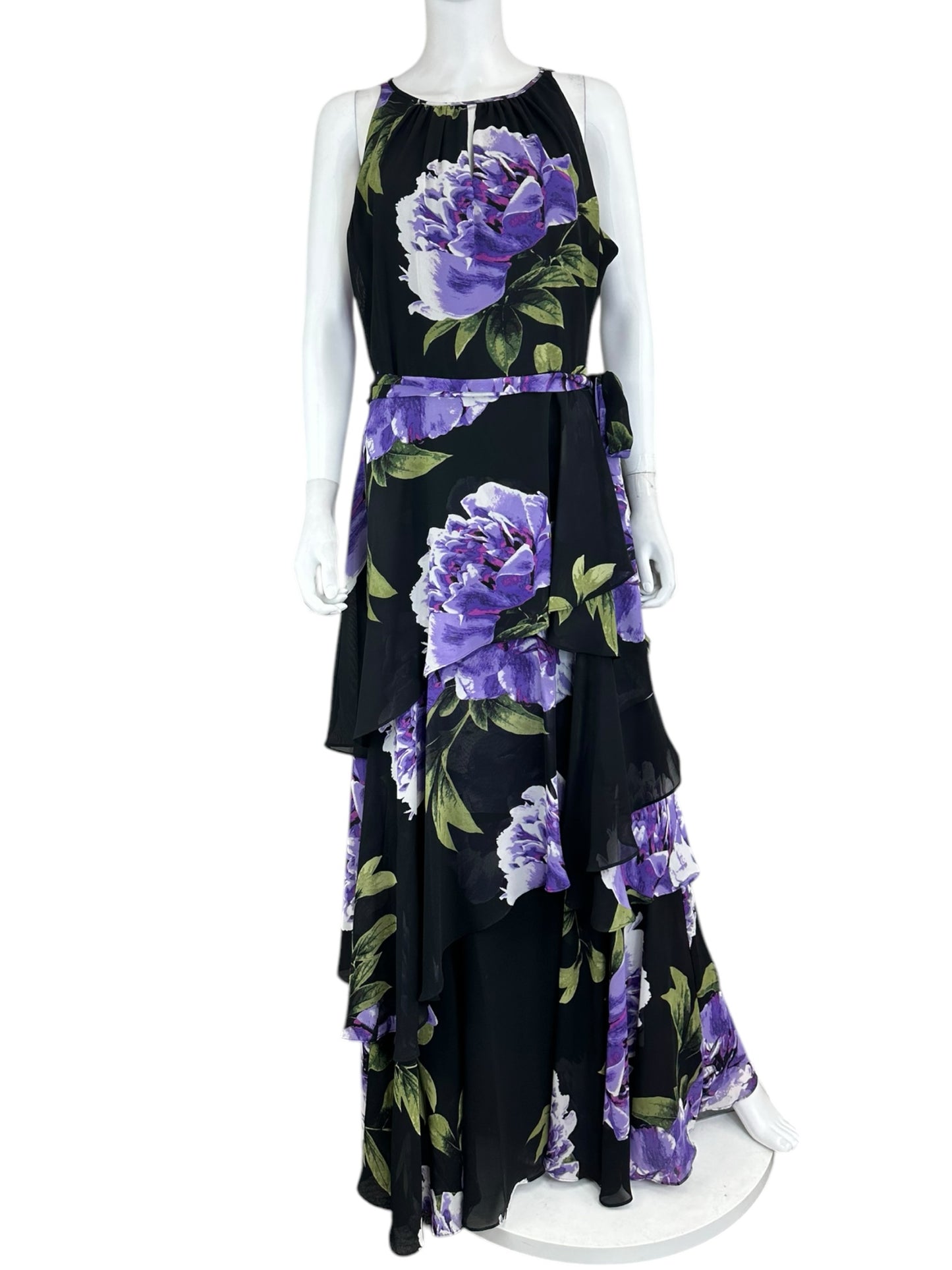 alex marie Black Floral Dress Size 12