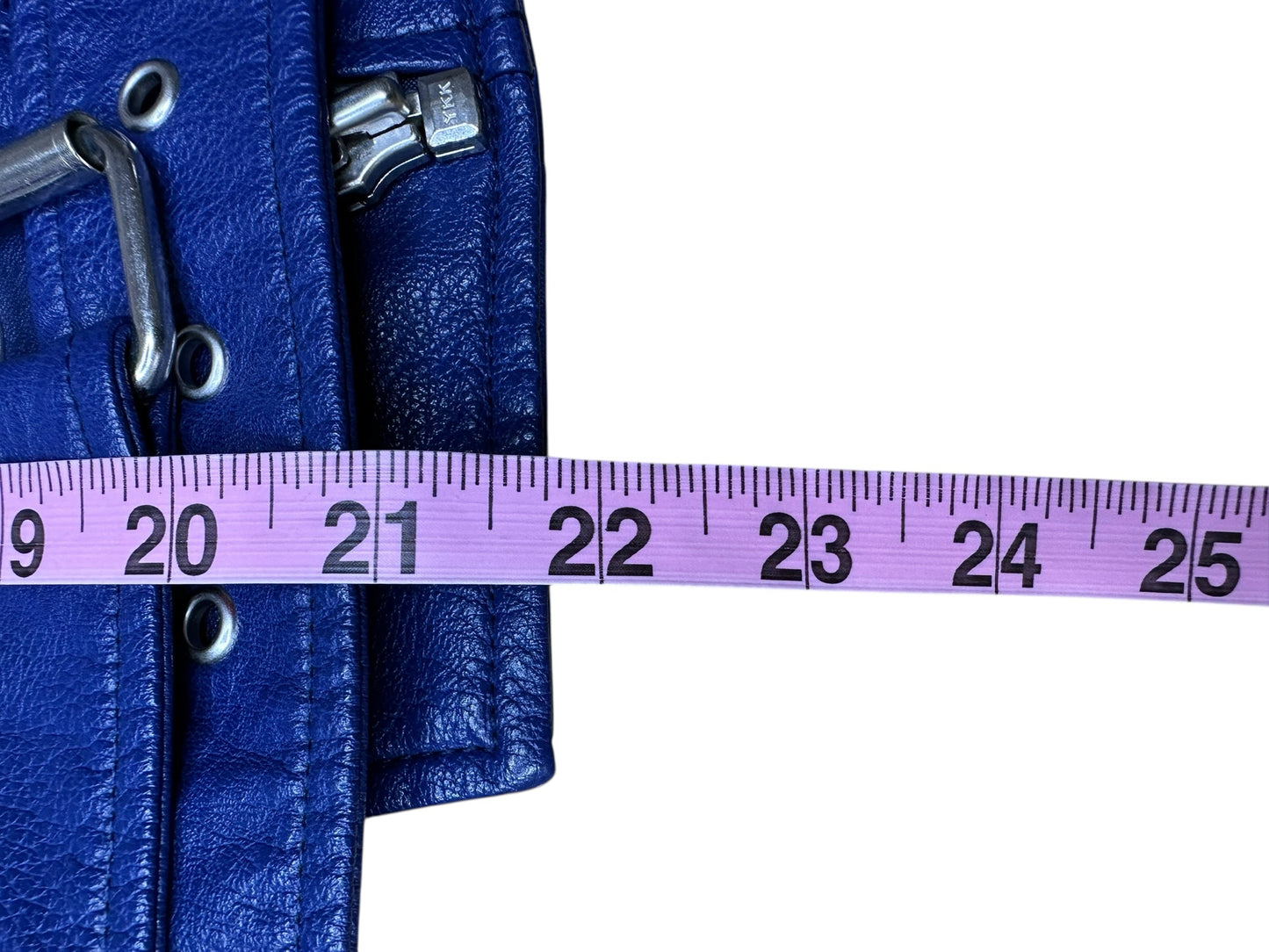 PISTOLA Electric Blue Vegan Leather Tracy Moto Jacket Size L