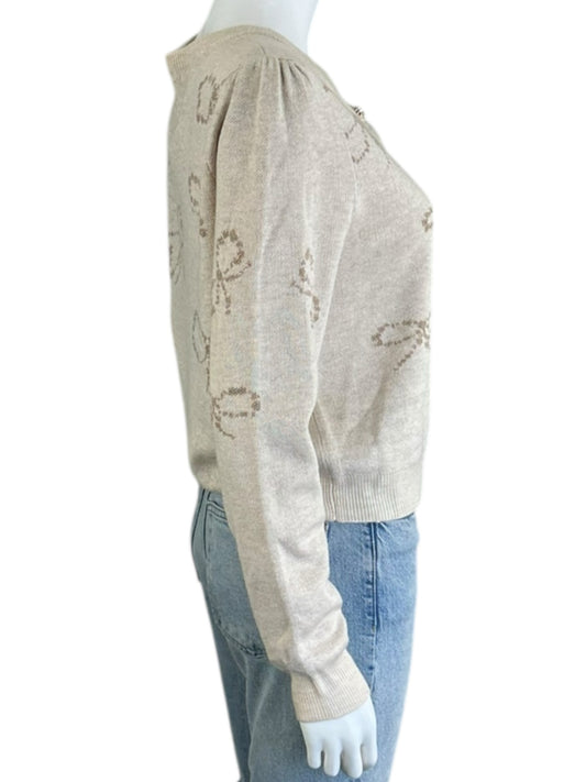 heartloom NWT LINDEN Bow Detail Sweater Cardigan Size M