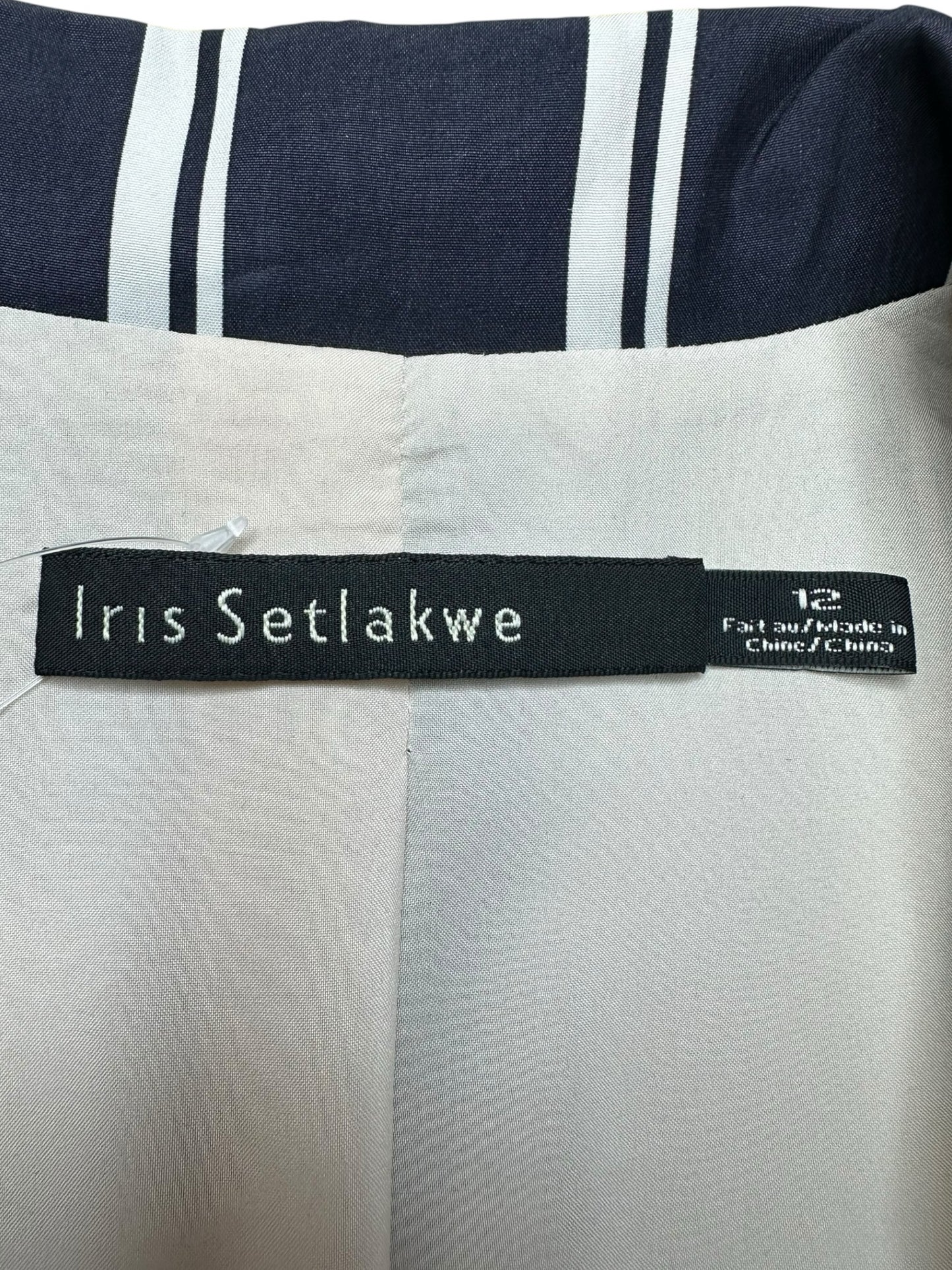 Iris Setlakwe Navy Striped Blazer Size 12