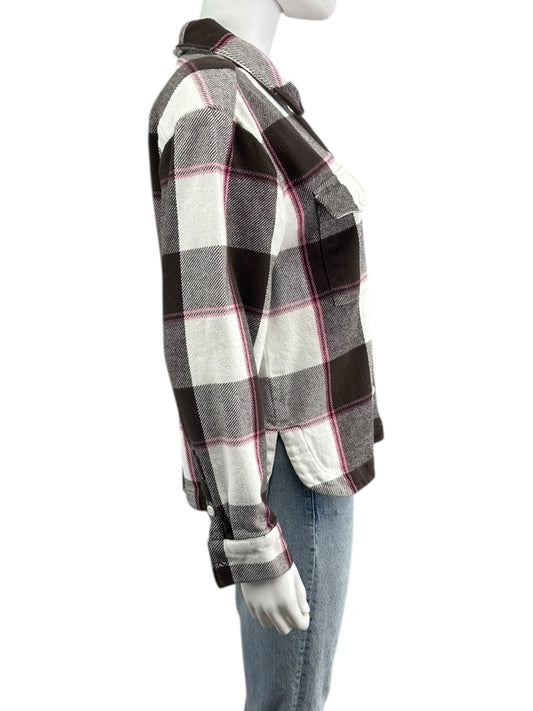 J. Crew 100% Cotton Brown Plaid Flannel Size 4