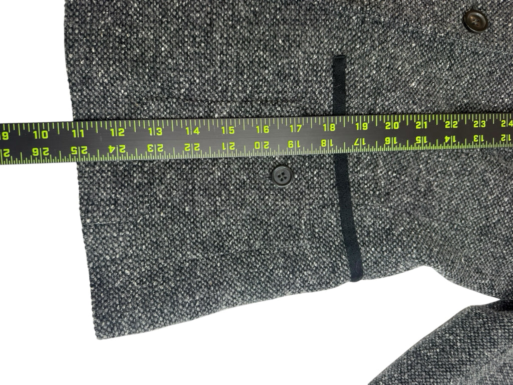 Rene Lezard Black Tweed Wool Blazer Size 38