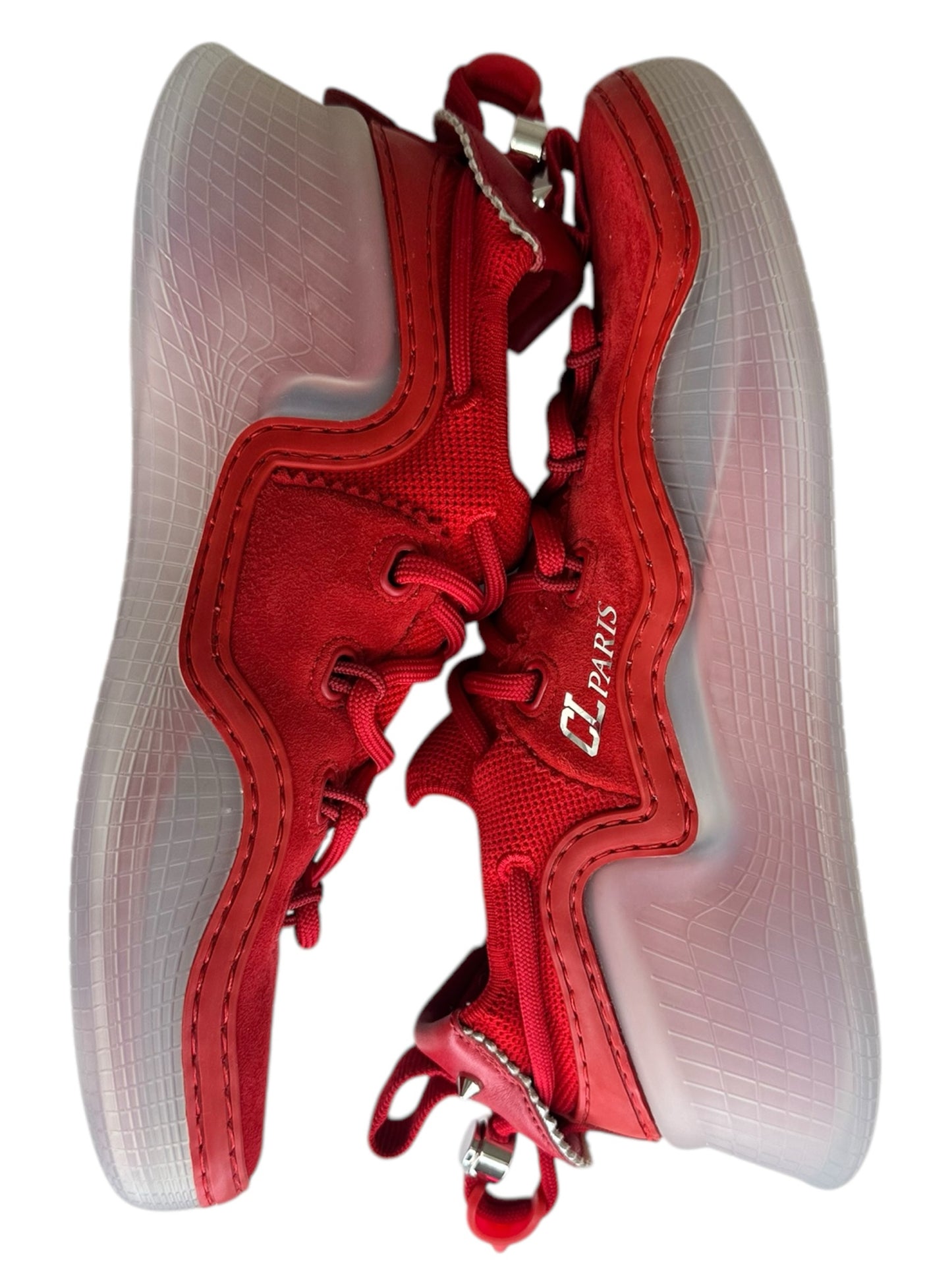 Christian Louboutin Red Arpoador Suede Sneakers Size 37