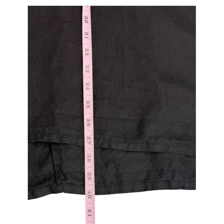 BRYN Walker Black 100% Linen Tunic Dress Size XL