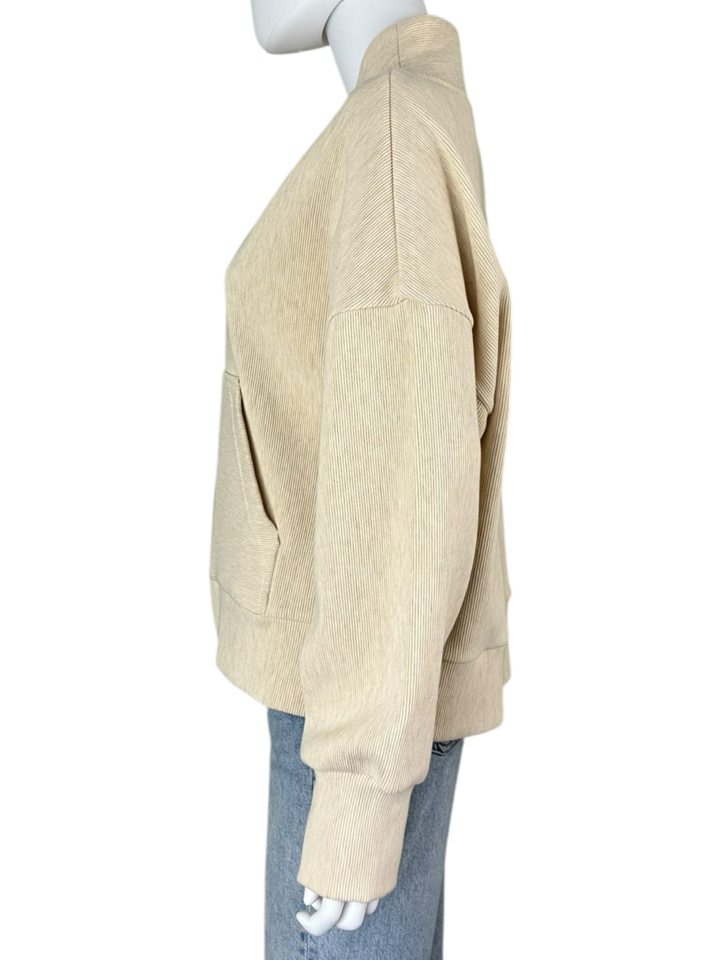 VARLEY Cream Rosanne Zip Through Sweat Jacket Size M