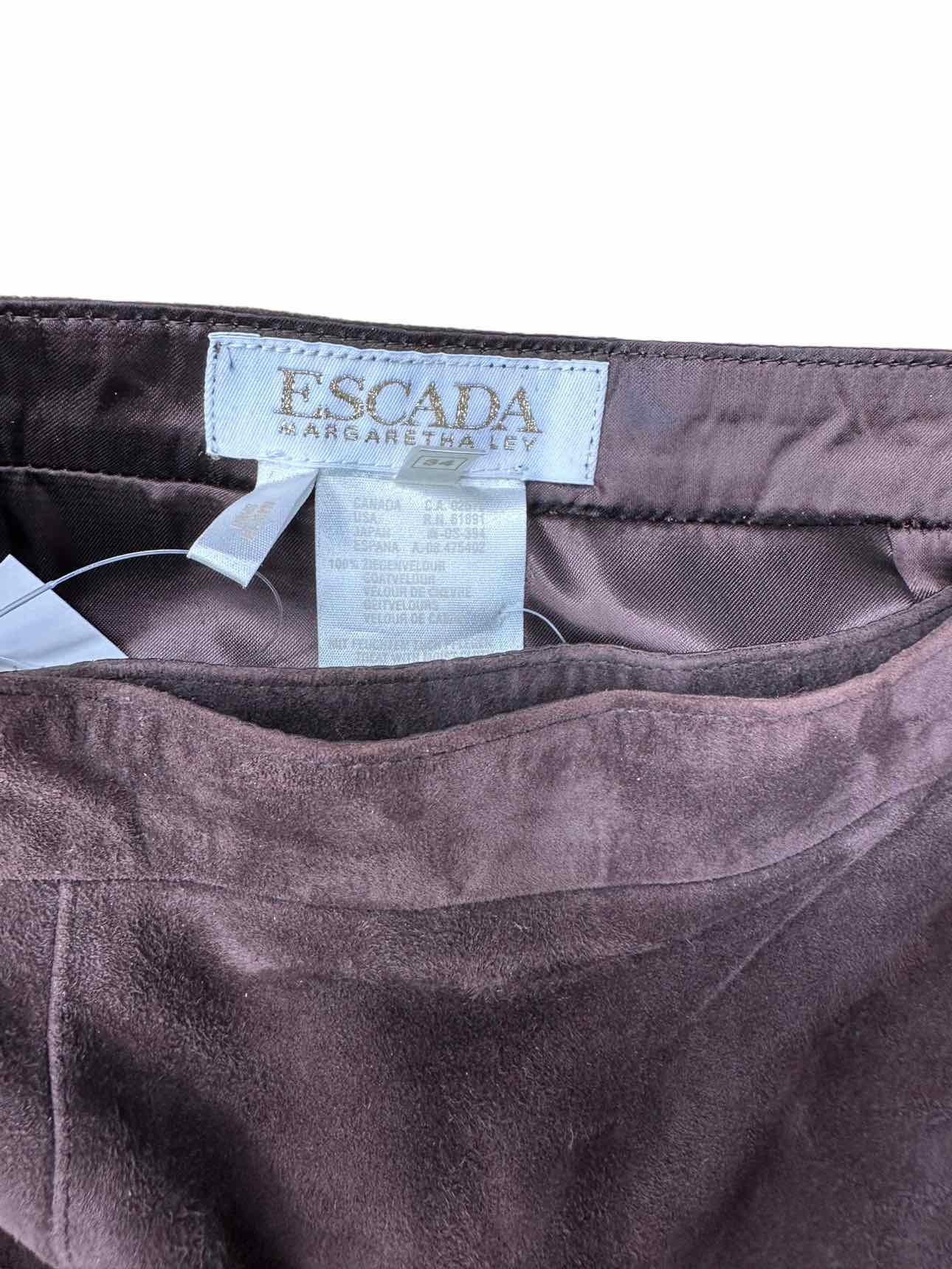 ESCADA NWT Brown Suede Maxi Skirt Size 4