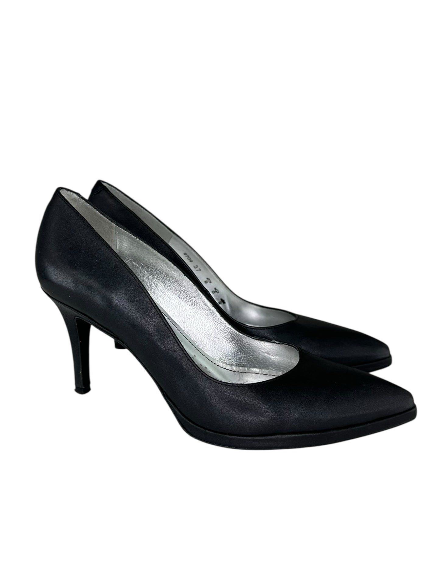 FREELANCE Black Leather Pointed Pumps Size 37