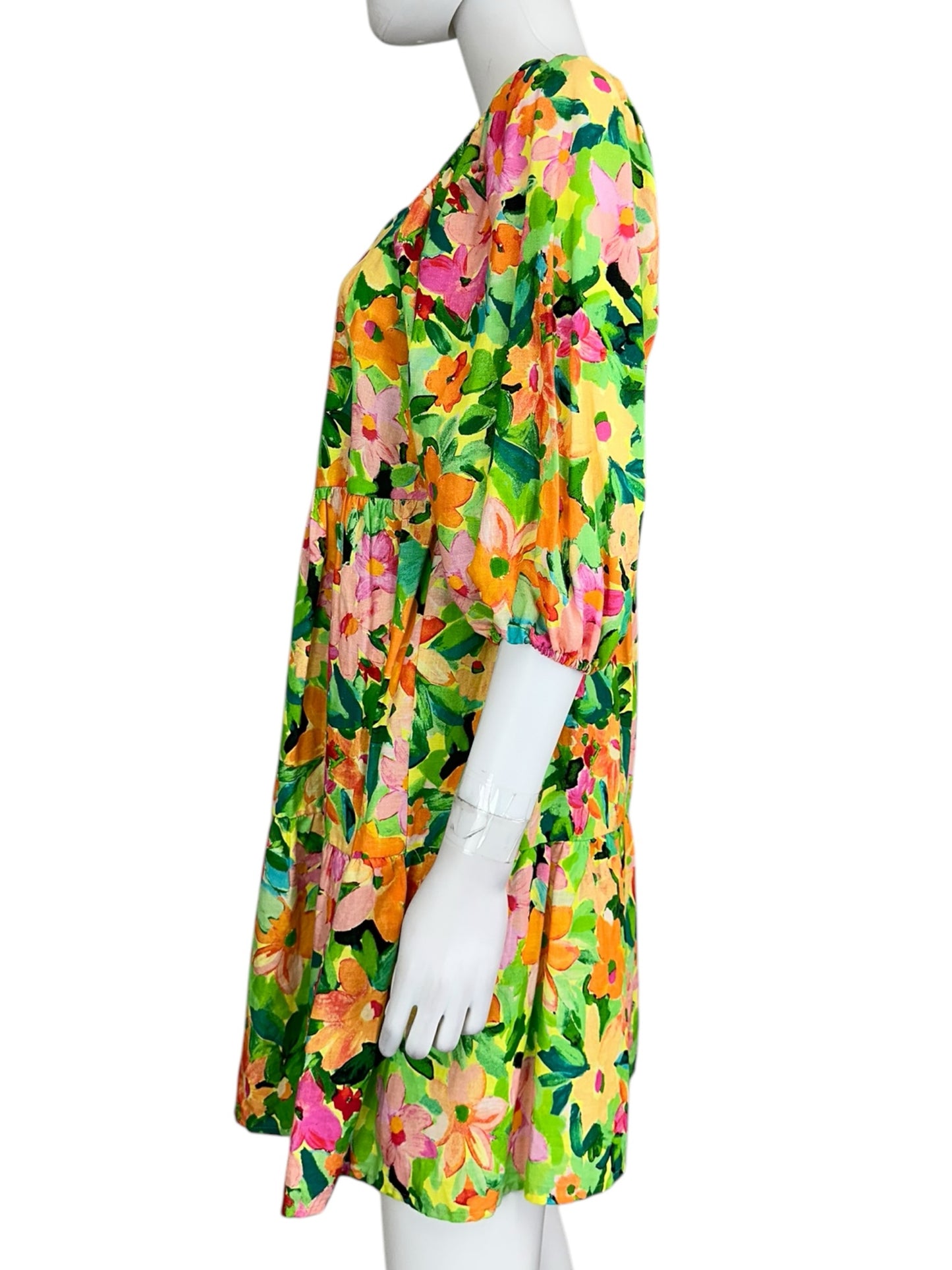 sanctuary NWT Green Floral Linen Sundress Size XS