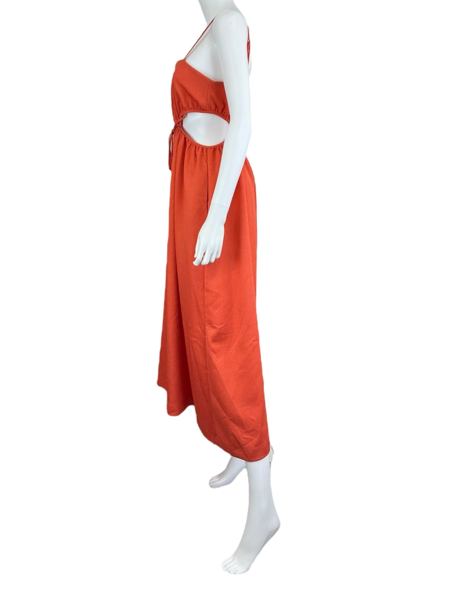 Line & Dot Orange Casual Dress Size S