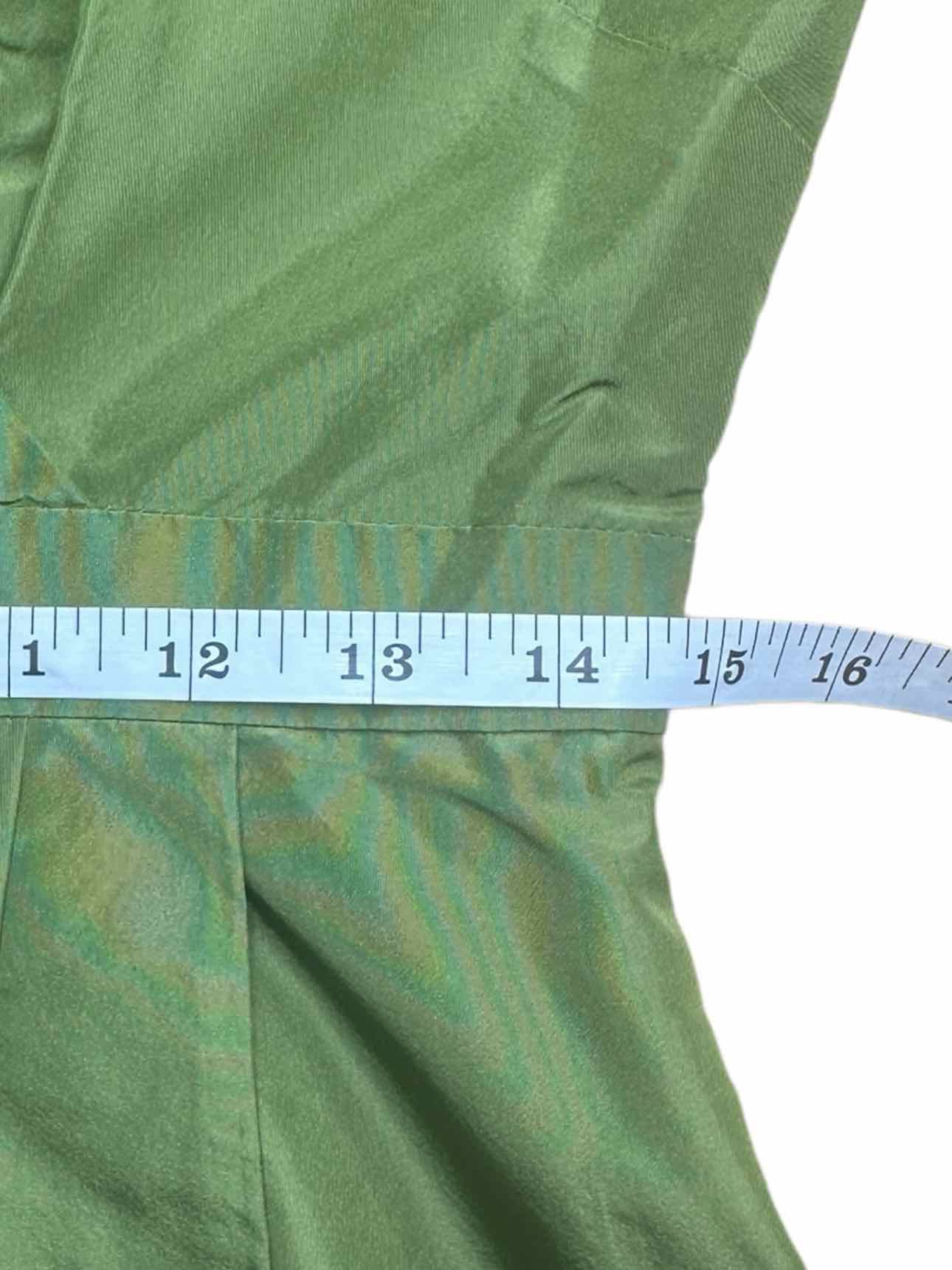J. Crew Green Silk Cocktail Dress Size 6