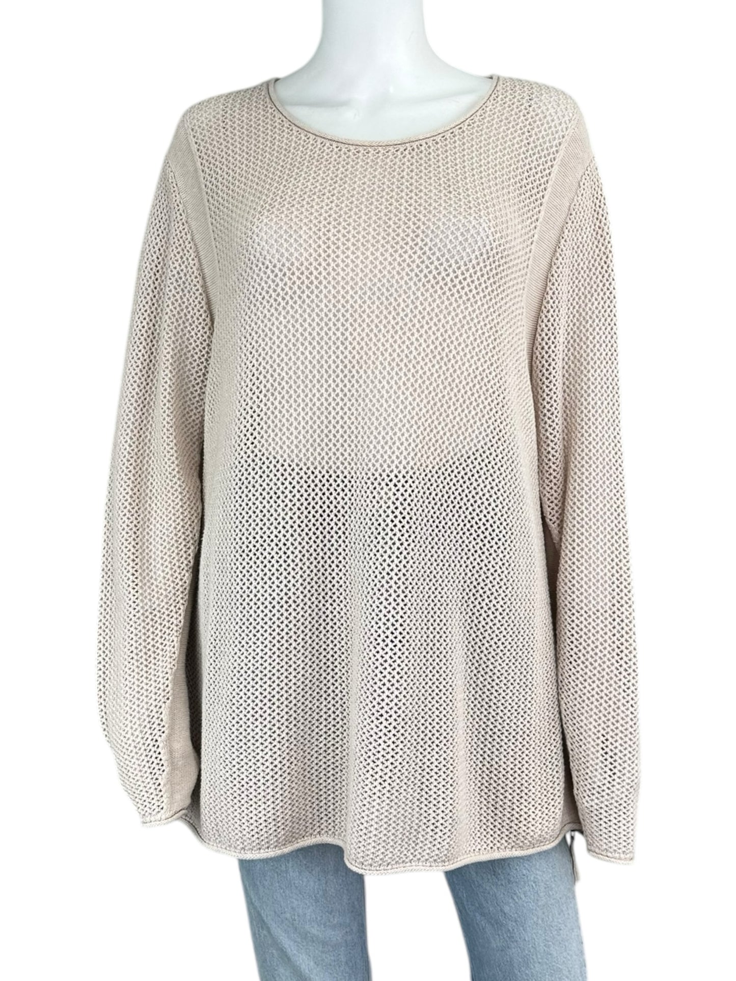 WRAP LONDON Cream Knit Coverup Size XL
