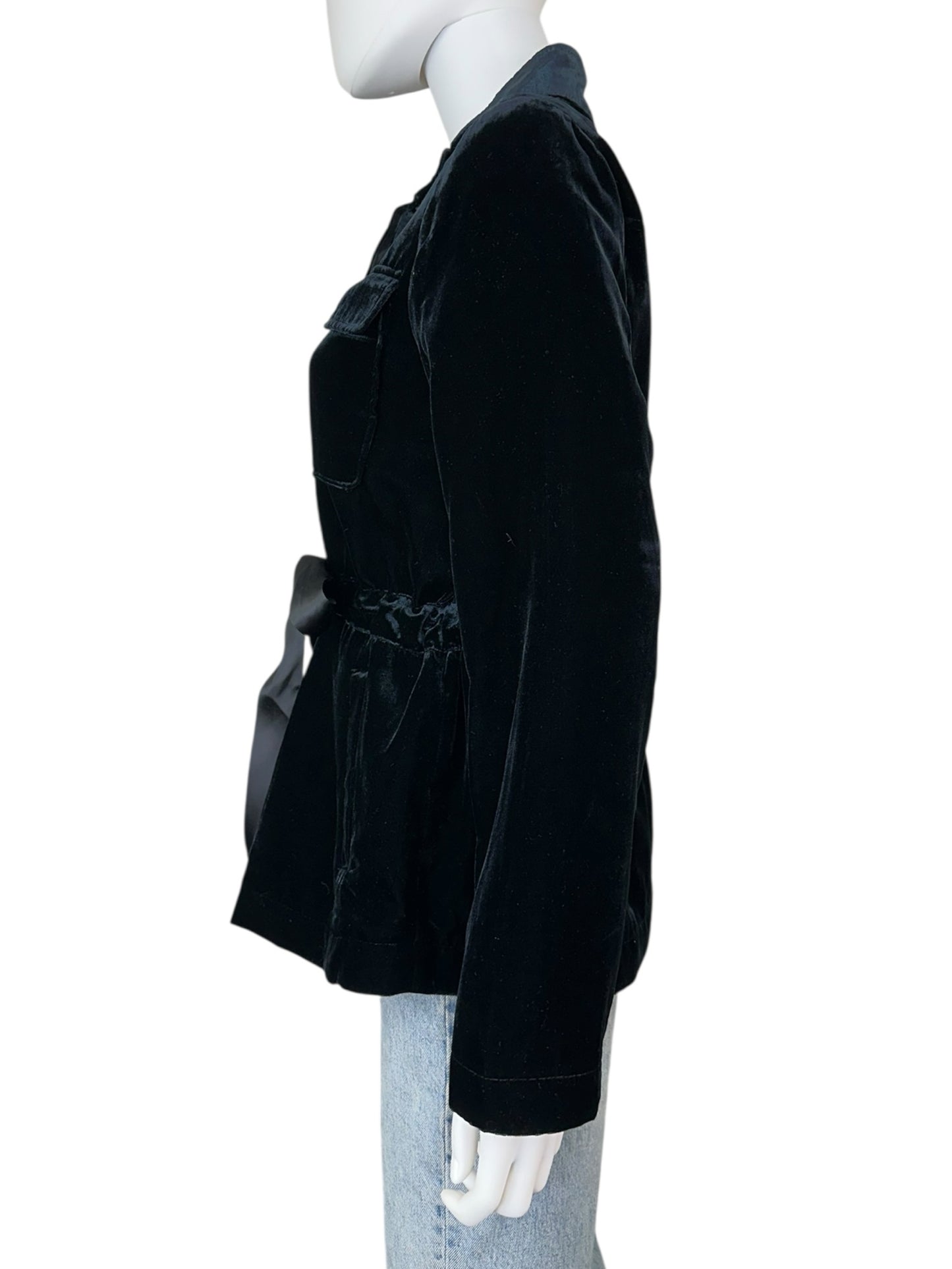 LOFT Black Velvet Jacket Size S