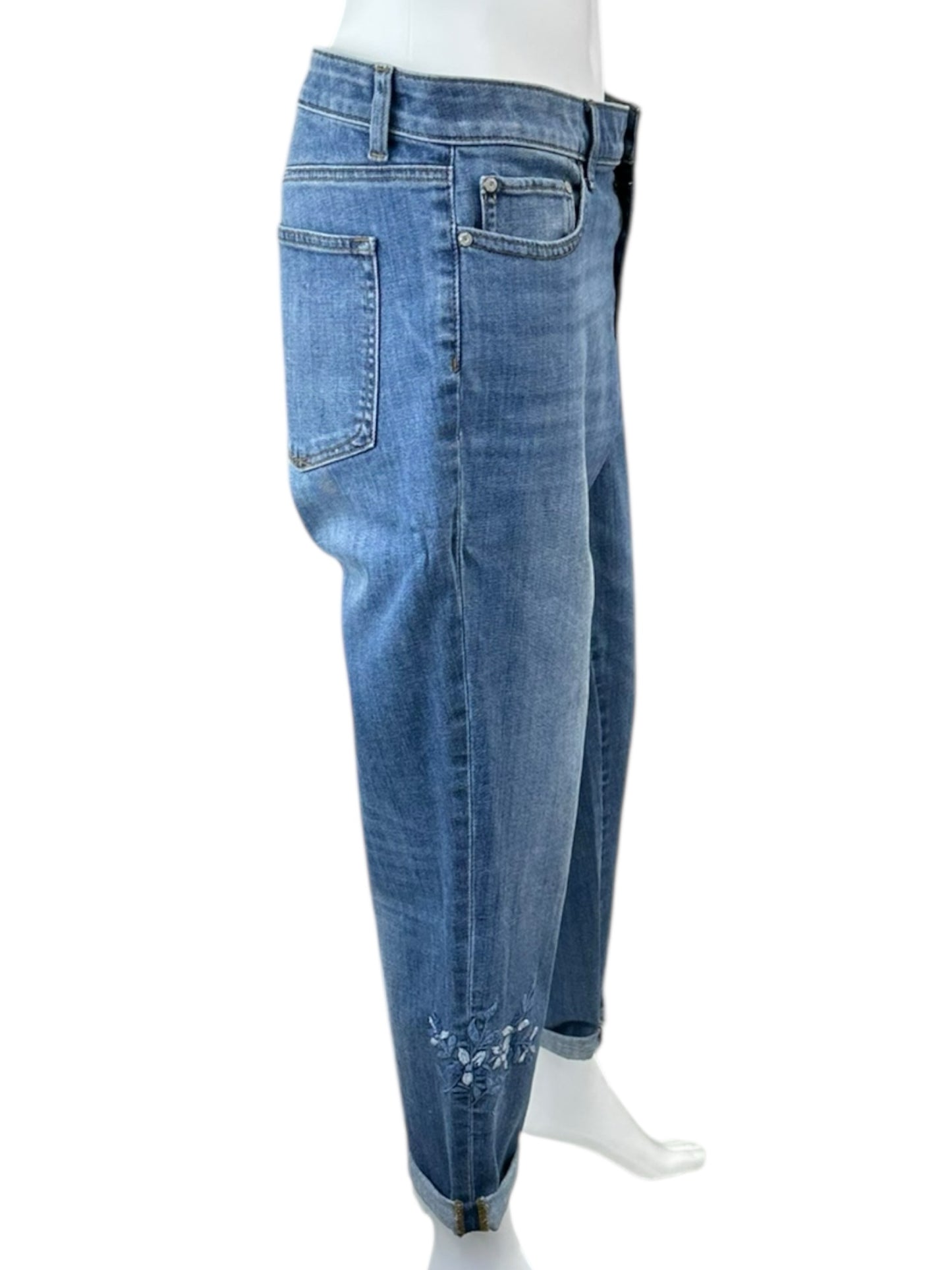 Talbots Flawless Girlfriend Embroidered Jeans Size 14