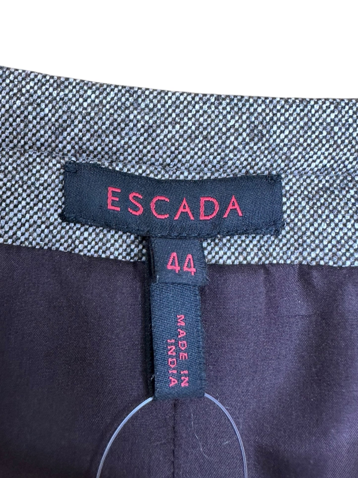 ESCADA Brown Alpaca Wool Tweed Midi Dress Size 44