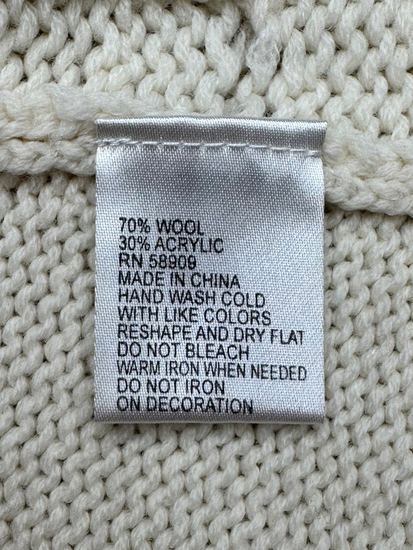 ANTONIO MELANI Wool Cable Knit Cardigan Size S