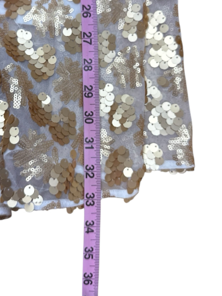 Seen WORN kept NWT Gold Sequin Amanda Midi Skirt Size 10