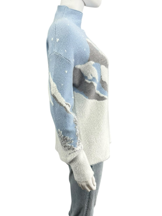 RACHEL ZOE Winter Mountain Range Sweater Size S