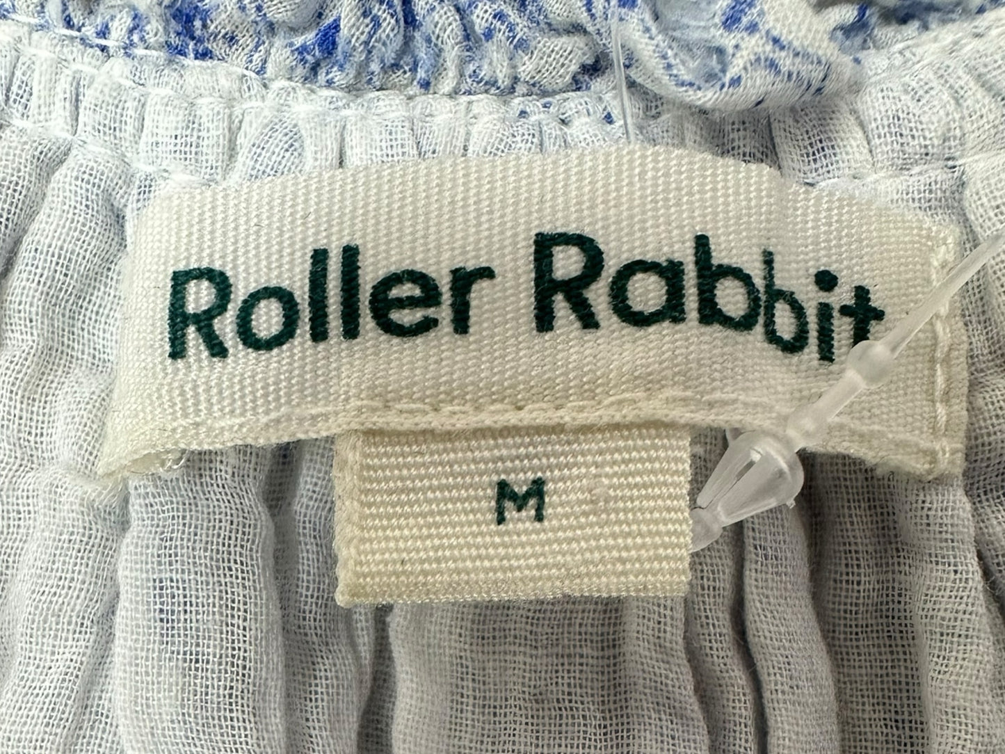 Roller Rabbit Blue 100% Cotton Midi Dress Size M