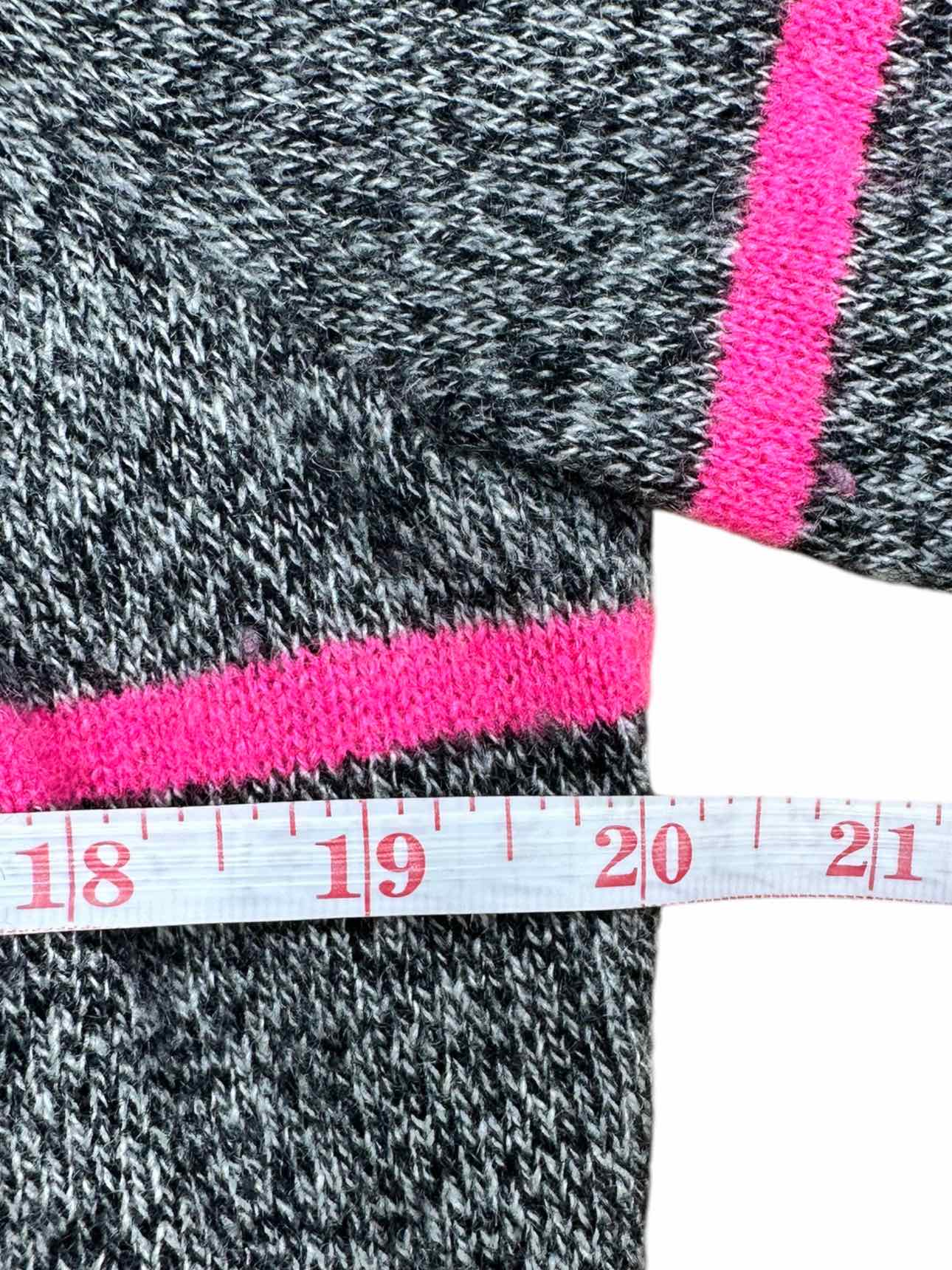 WHITE + WARREN ESSENTIALS 100% Cashmere Gray Striped Sweater Size S
