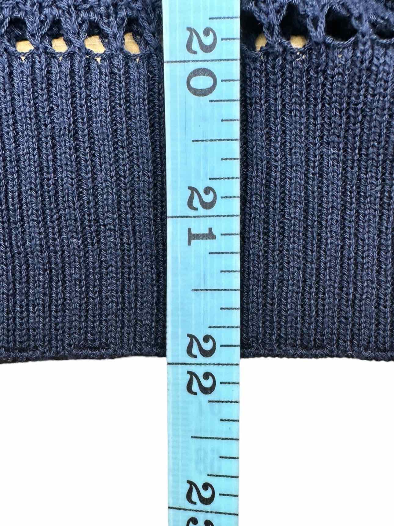 ELIE TAHARI Navy Knit Cardigan Size M