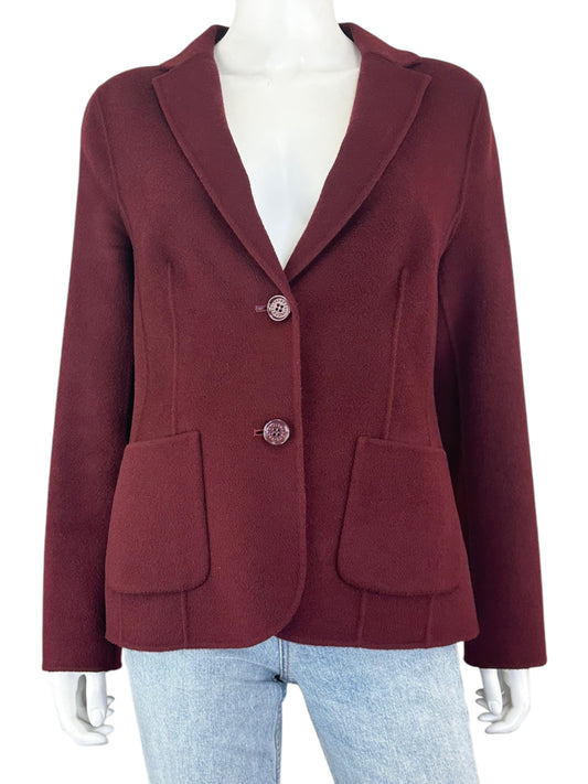 Talbots Wool Blend Maroon Blazer Size S