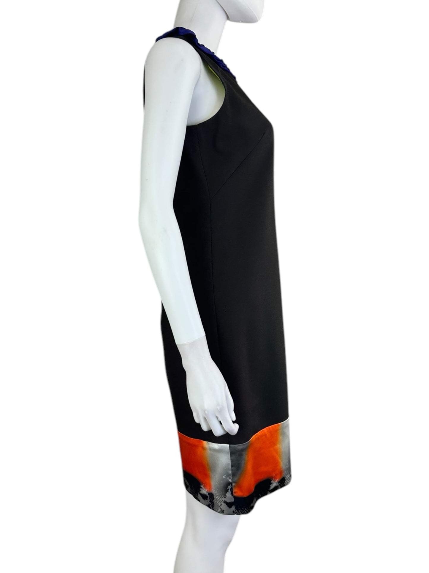 ELIE TAHARI Wool Blend Black Cocktail Dress Size S