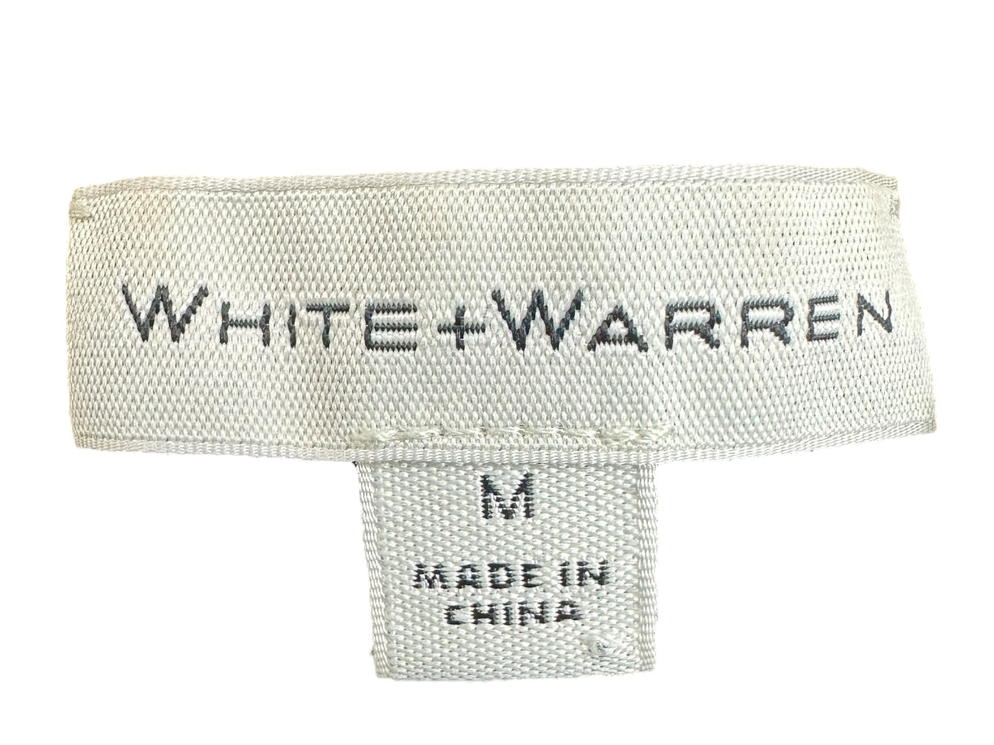 WHITE + WARREN Black Ribbed Sweater Size M